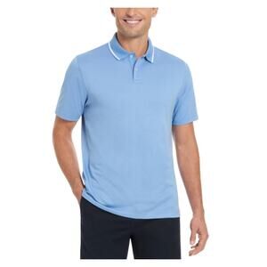 TED BAKER Polo Shirt Men L Blue Jersey Lifestyle Classic Travel Golf Tennis EUC